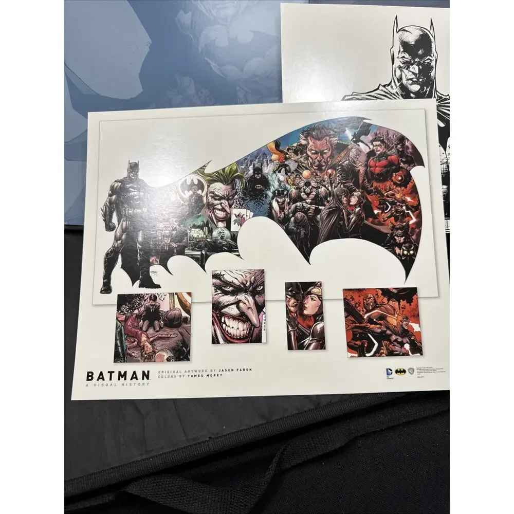 Batman A Visual History HC DC Comics DK Matthew Manning w/ Slip Case & 2 Prints